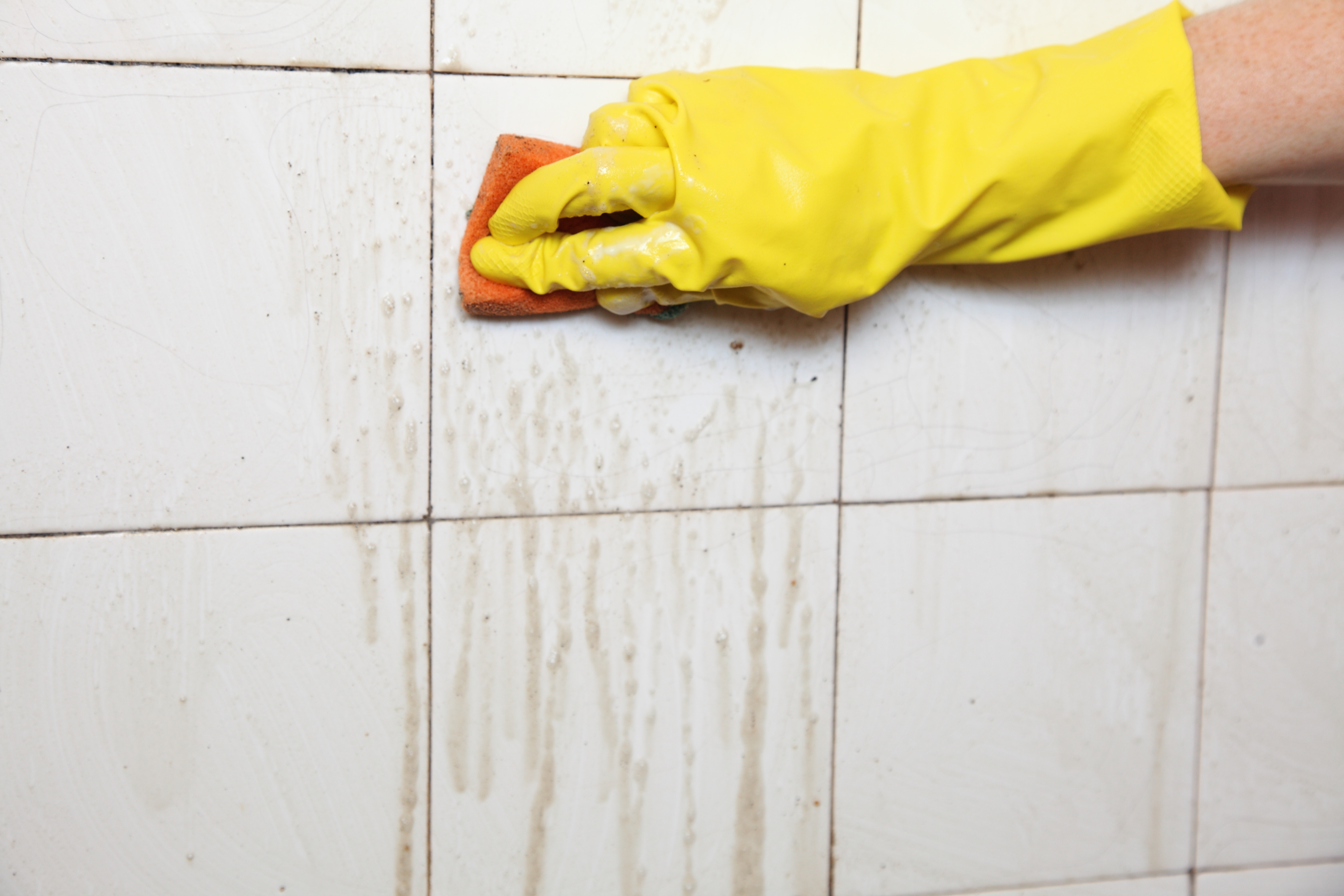 filth and dirt on bathroom tile Grime and dirt on bathroom tile